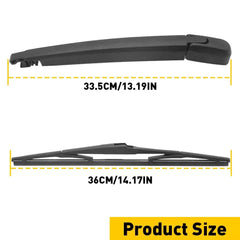 Rear Wiper Arm With Blade Set For Toyota Sienna 2004-2010 Replace # 85241AE010 6B93BC-57 [2]