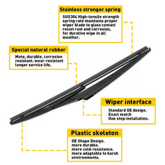 Rear Wiper Arm & For Blade Toyota Highlander 2008 2009 2010 2011 2012 2013 -2015 6B93BC-57 [4]