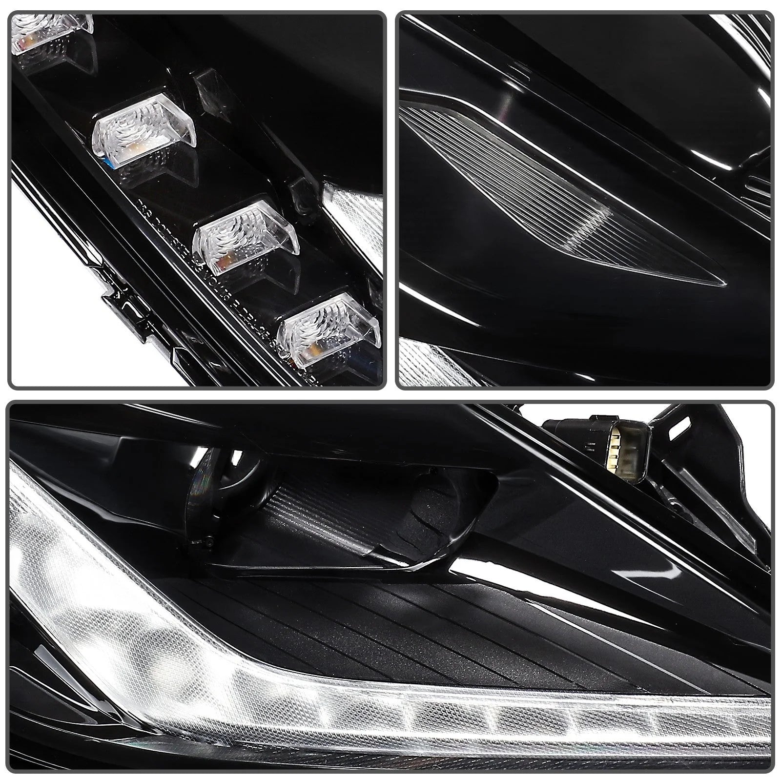Right Side Headlight Assembly For 2014-2019 Chevrolet Corvette 6.2L Black 6B93BC-57 [6]