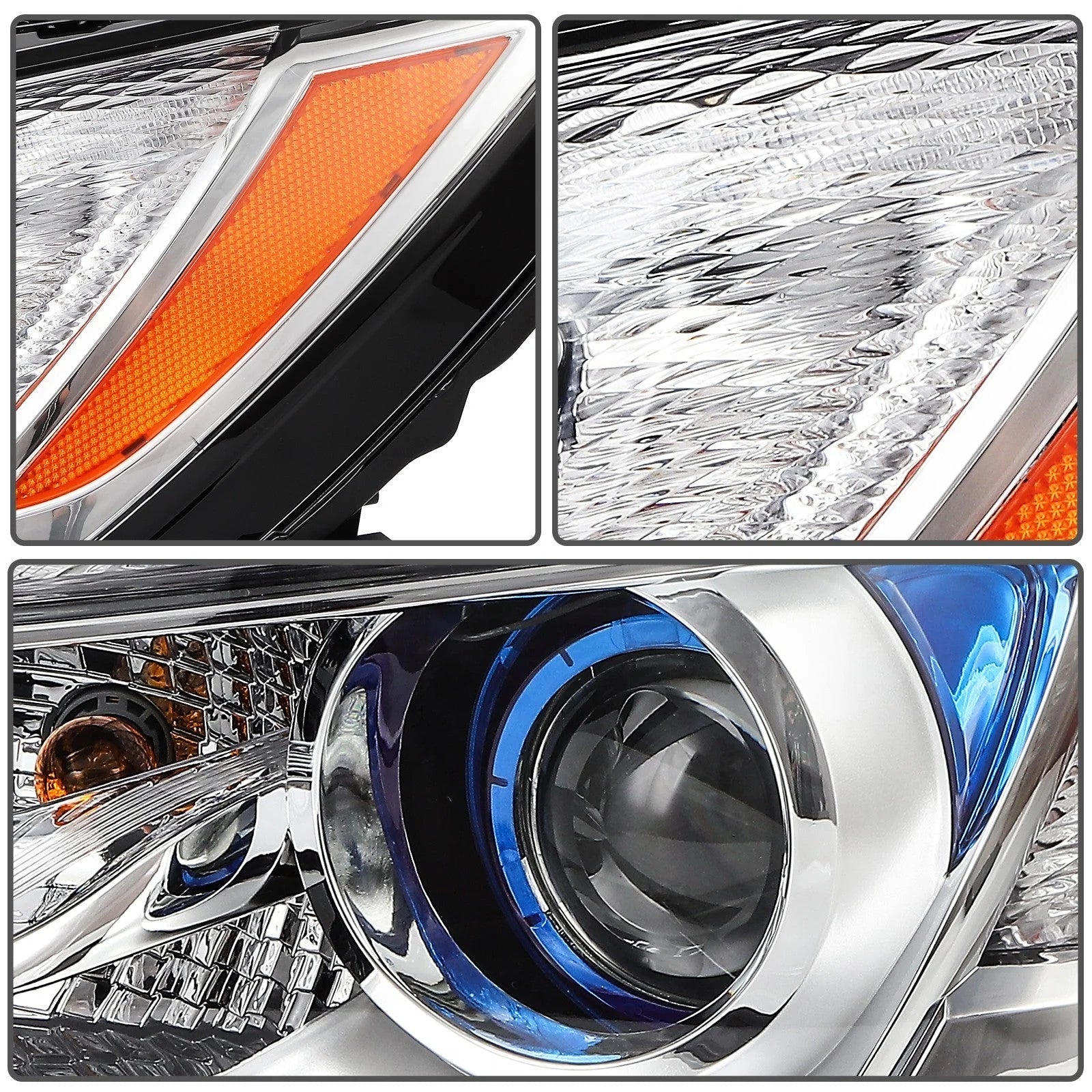 Right Side Headlight For 2014-2016 Buick LaCrosse 2.4L 3.6L Chrome Amber 6B93BC-57 [8]