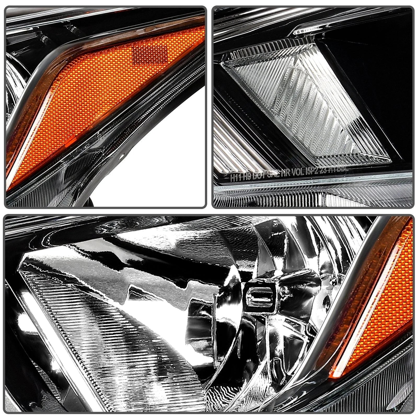 Right Side Headlight For 2020-2021 Nissan For Versa S SV 1.6L Black Amber 6B93BC-57 [9]