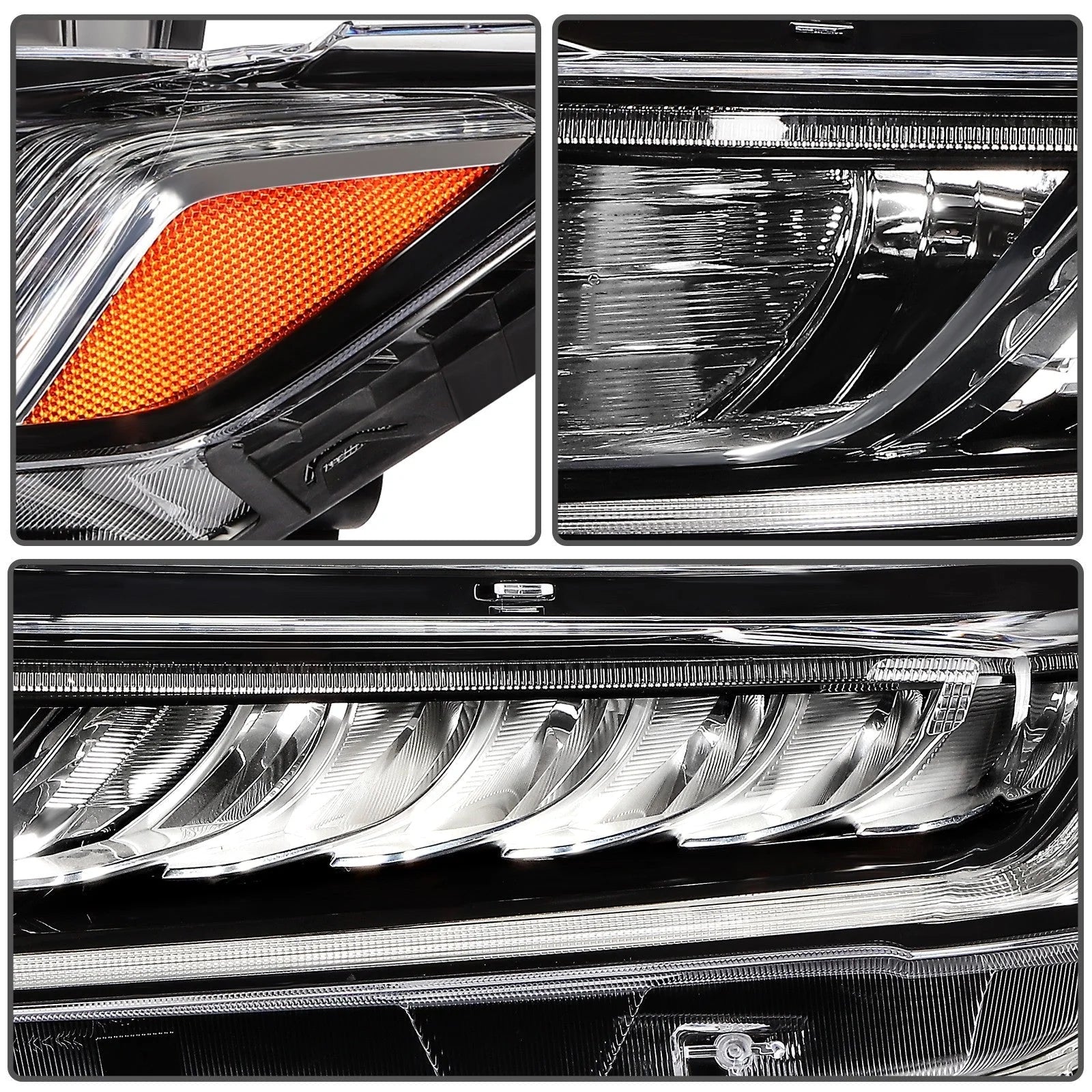 Right Side LED Headlight For 2018-2019 Honda Accord 1.5L 2.0L Black Amber 6B93BC-57 [10]