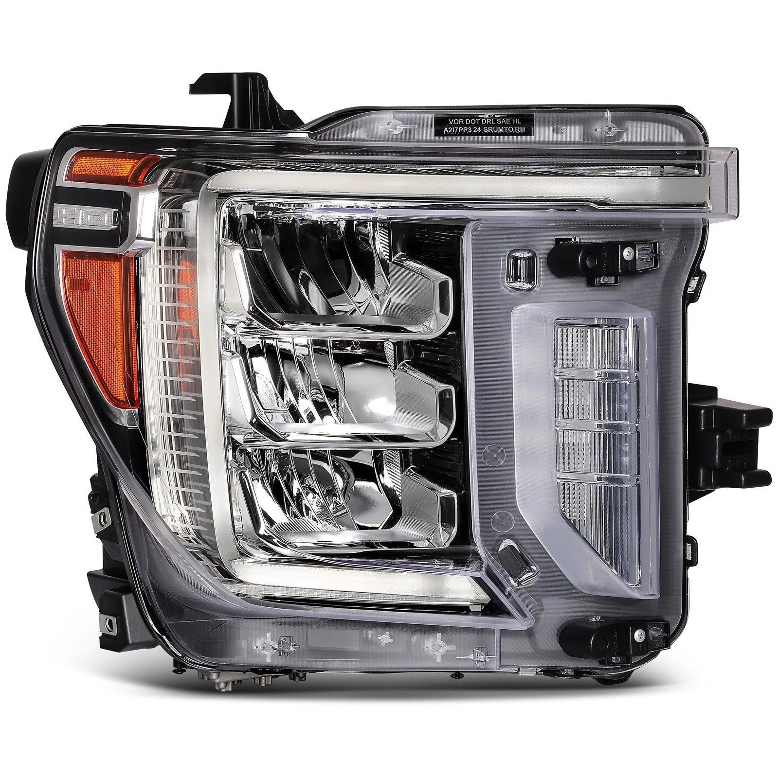 Right Side LED Headlight For 2020-2023 GMC Sierra 2500HD 3500HD 6.6L Black Amber 6B93BC-57 [2]