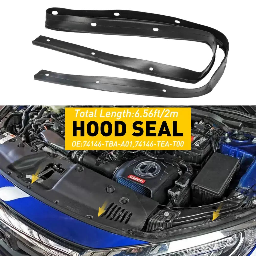 Rubber Hood Seal Gasket Replacement For 74146-TBA-A01 2016-2019 Honda Civic EOA 6B93BC-57 [1]