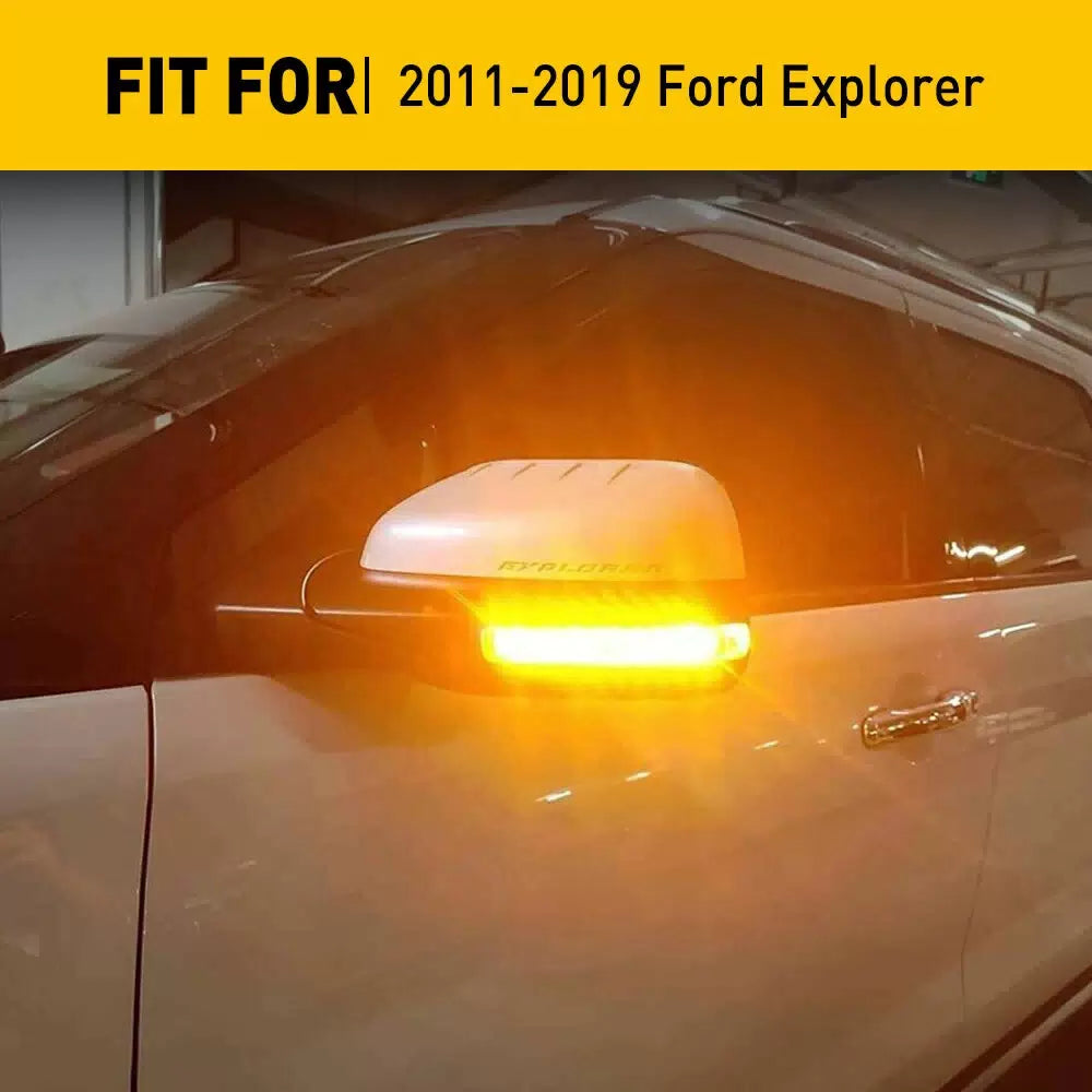 SMOKED FOR SEQUENTIAL EXPLORER LED SIDE 2011-2019 FORD MIRROR TURN SIGNAL LIGHT 6B93BC-57 [10]