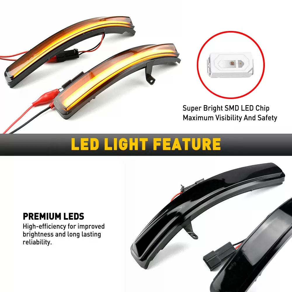 SMOKED FOR SEQUENTIAL EXPLORER LED SIDE 2011-2019 FORD MIRROR TURN SIGNAL LIGHT 6B93BC-57 [4]