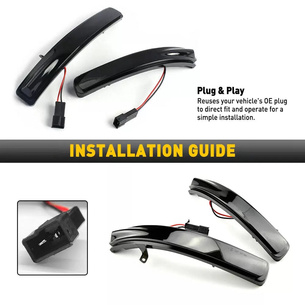 SMOKED FOR SEQUENTIAL EXPLORER LED SIDE 2011-2019 FORD MIRROR TURN SIGNAL LIGHT 6B93BC-57 [5]