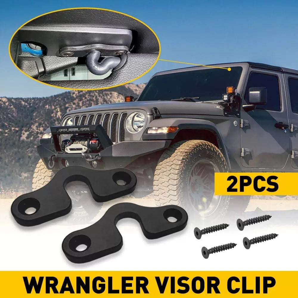 SUN VISOR CLIPS(2) FIT FOT JEEP 2018 ER & JK JL JT GLADIATOR WRANGLER EOA 6B93BC-57 [11]