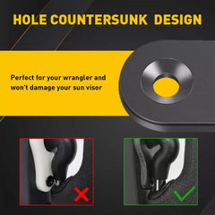 SUN VISOR CLIPS(2) FIT FOT JEEP 2018 ER & JK JL JT GLADIATOR WRANGLER EOA 6B93BC-57 [4]