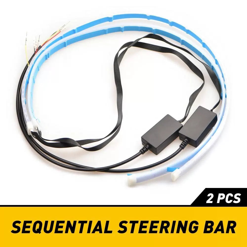 Sequential Flexible LED DRL Signal Light Turn Strip Amber For Auto Motorcycle D 6B93BC-57 [11]