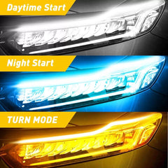 Sequential Flexible LED DRL Signal Light Turn Strip Amber For Auto Motorcycle D 6B93BC-57 [2]