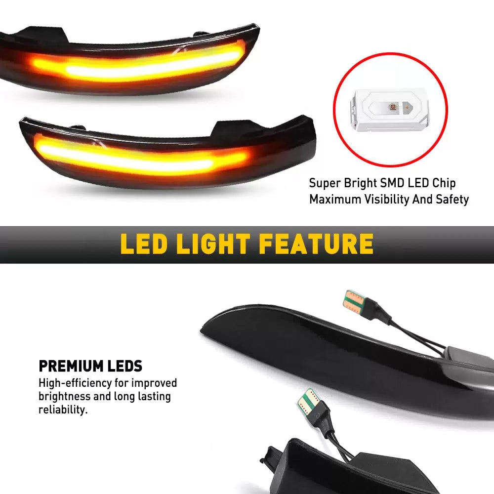 Sequential LED Side Mirror Signal Turn Light for Ford Escape Kuga EcoSport Focus 6B93BC-57 [9]