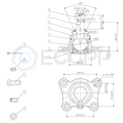 Set of 4 Front Steering Lower&Upper Ball Joints Parts Fits Toyota T100 4RUNNER KOEEP [2]