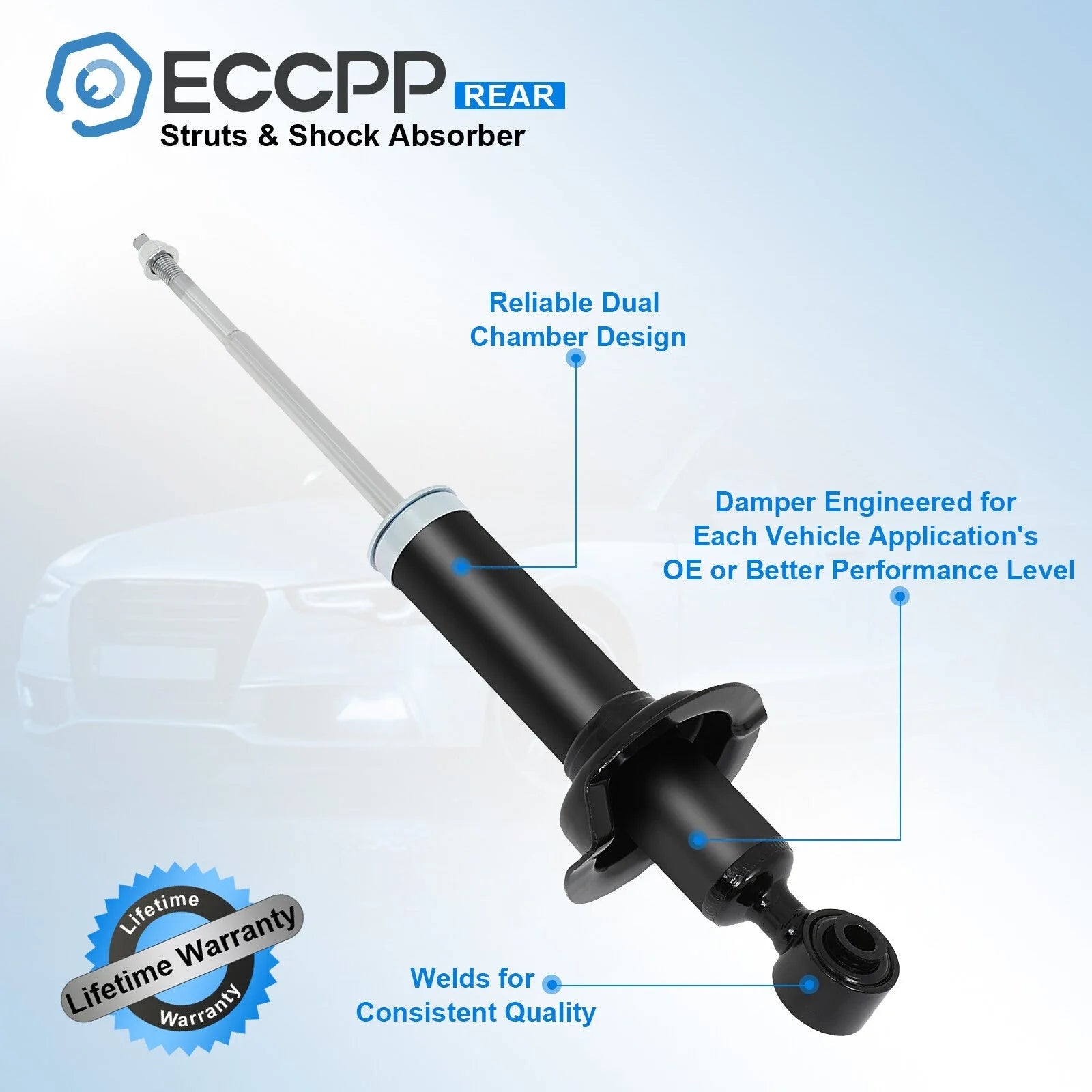 Set of 4 Shocks Struts Absorbers For Acura EL 2001-2003 Honda Civic 2001-2005 6B93BC-57 [3]