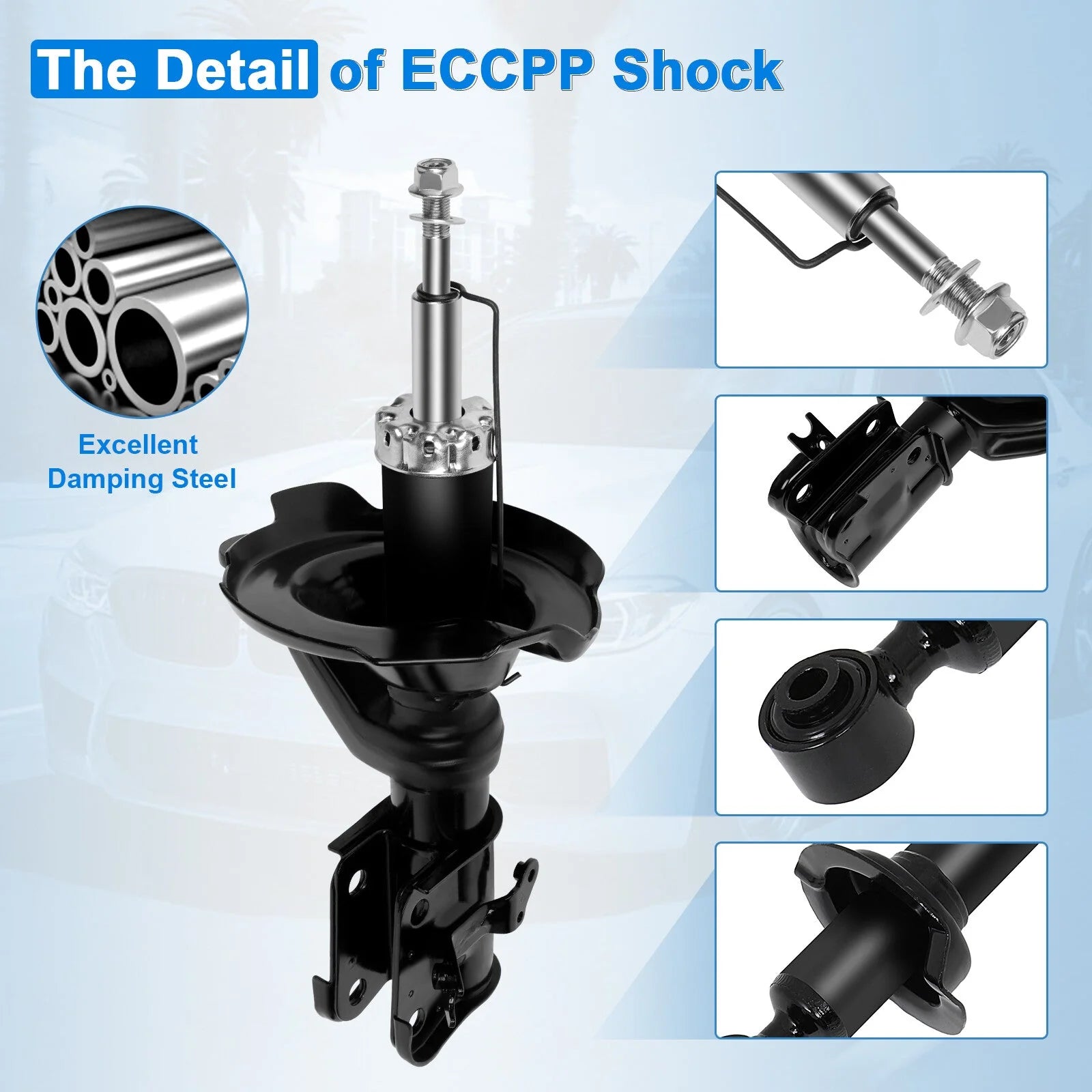 Set of 4 Shocks Struts Absorbers For Acura EL 2001-2003 Honda Civic 2001-2005 6B93BC-57 [4]