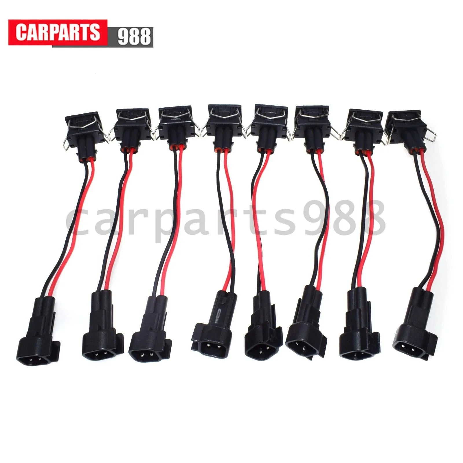 Set of 8Pcs Engine Fuel Injector Wire Harness Adapter EV1 & EV6 injector Kit 6B93BC-57 [1]