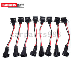 Set of 8Pcs Engine Fuel Injector Wire Harness Adapter EV1 & EV6 injector Kit 6B93BC-57 [1]