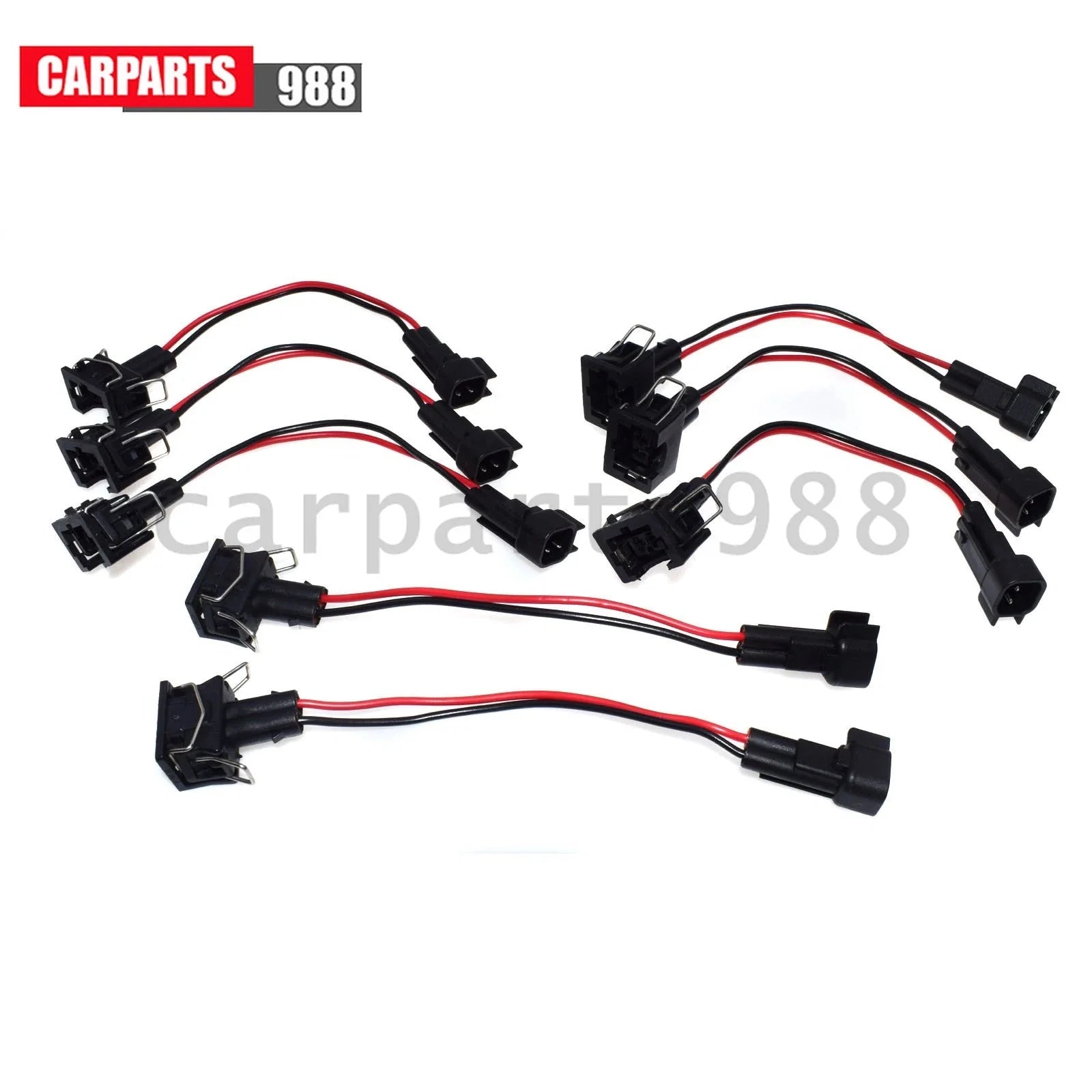 Set of 8Pcs Engine Fuel Injector Wire Harness Adapter EV1 & EV6 injector Kit 6B93BC-57 [2]