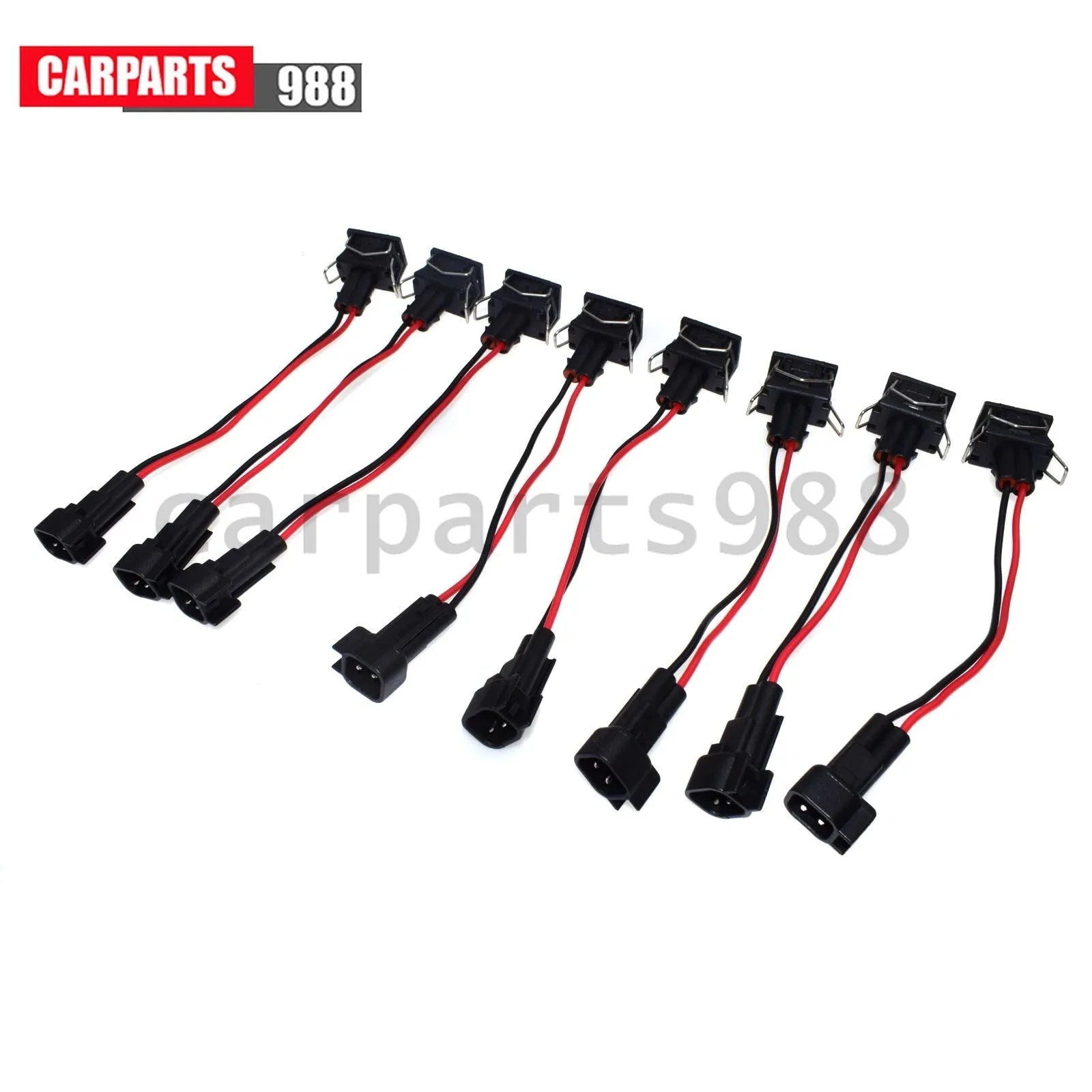 Set of 8Pcs Engine Fuel Injector Wire Harness Adapter EV1 & EV6 injector Kit 6B93BC-57 [4]
