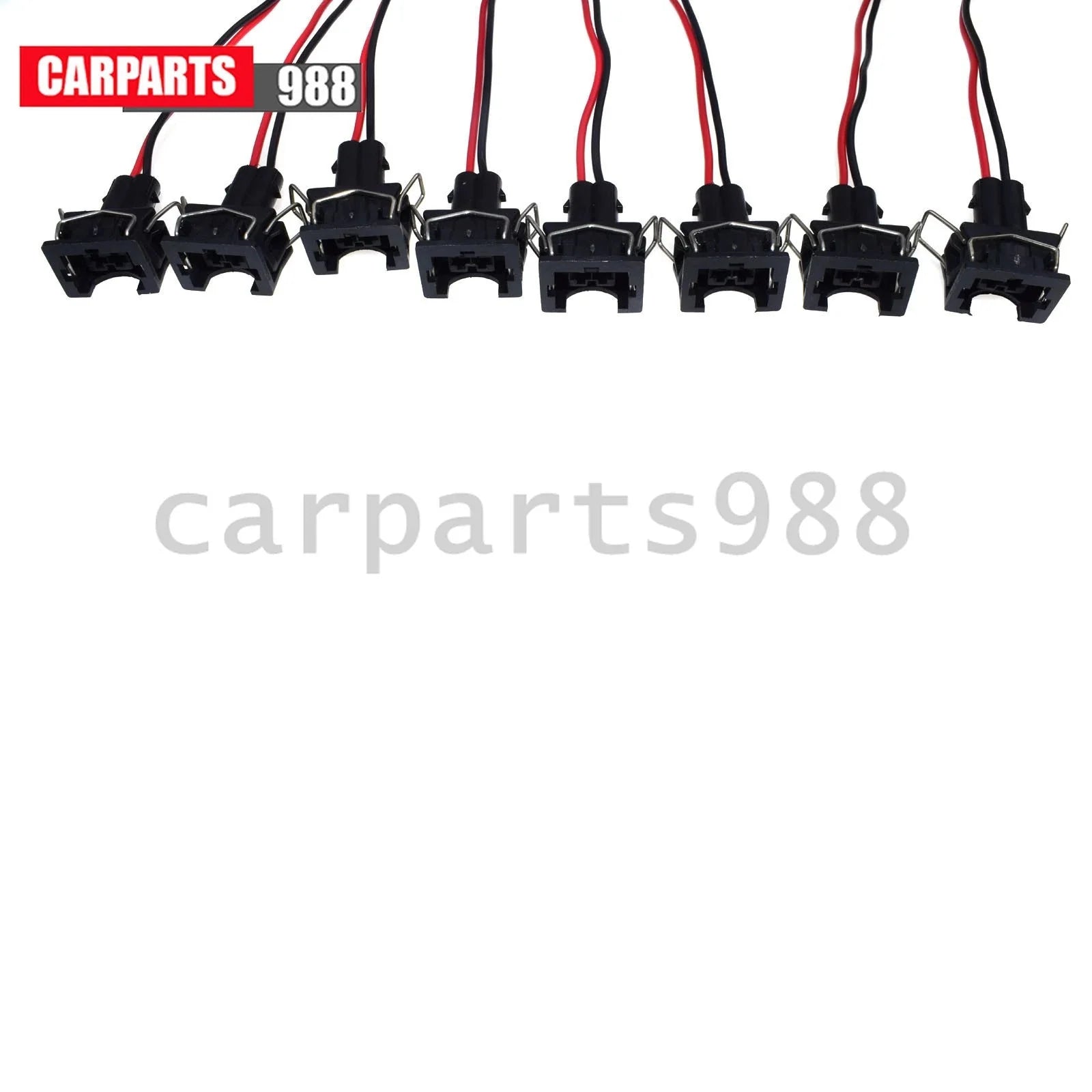 Set of 8Pcs Engine Fuel Injector Wire Harness Adapter EV1 & EV6 injector Kit 6B93BC-57 [7]