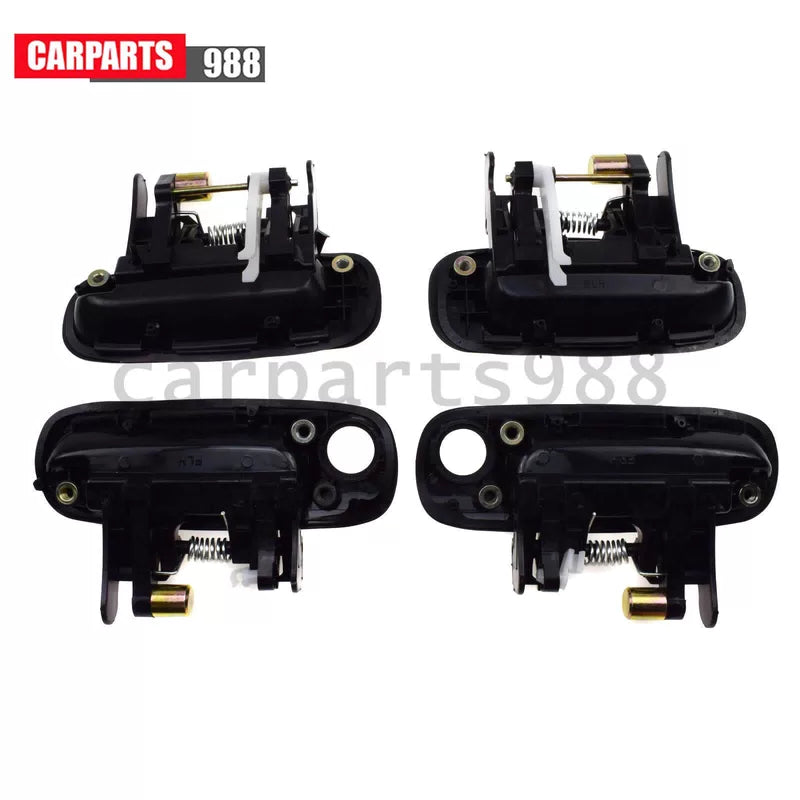 Set of 8 Black Outside & Gray Inside Door Handles for 1998-2002 Toyota Corolla 6B93BC-57 [10]