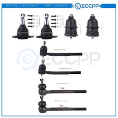 Set of 8 Front Ball Joint Tie Rod End End Steering Parts Fits Chevy GMC Buick KOEEP [1]