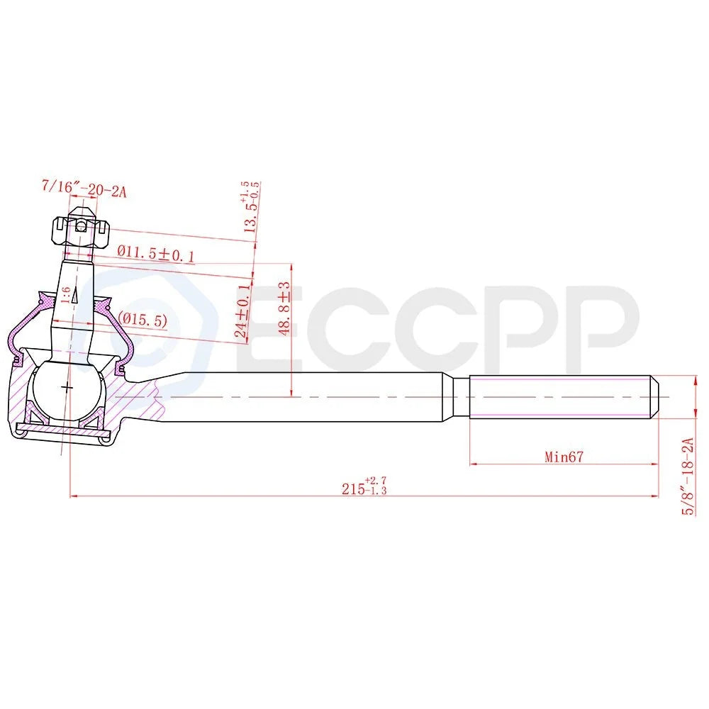 Set of 8 Front Ball Joint Tie Rod End End Steering Parts Fits Chevy GMC Buick KOEEP [2]