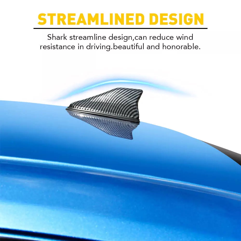 Shark Fin Roof Car Antenna Carbon Fiber Radio FM/AM Antena Radio Universal EOA 6B93BC-57 [4]