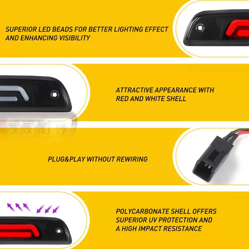 Smoked Lens Full LED High Mount Third 3rd Brake/Stop Light For Toyota Tacoma 6B93BC-57 [8]