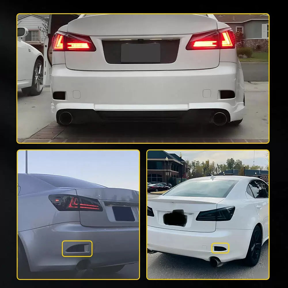 Smoked Lens Rear Bumper Reflector Light 2PCS for 2006-2013 Lexus IS250 IS350 EOA 6B93BC-57 [11]
