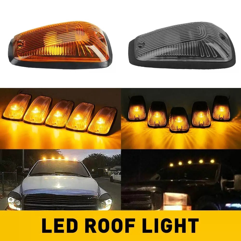 Smoked/Yellow Lens Cab LED Amber Roof Marker Lights For Chevy/GMC Pickup EOA 6B93BC-57 [1]