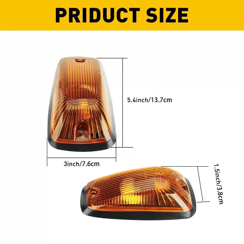 Smoked/Yellow Lens Cab LED Amber Roof Marker Lights For Chevy/GMC Pickup EOA 6B93BC-57 [9]