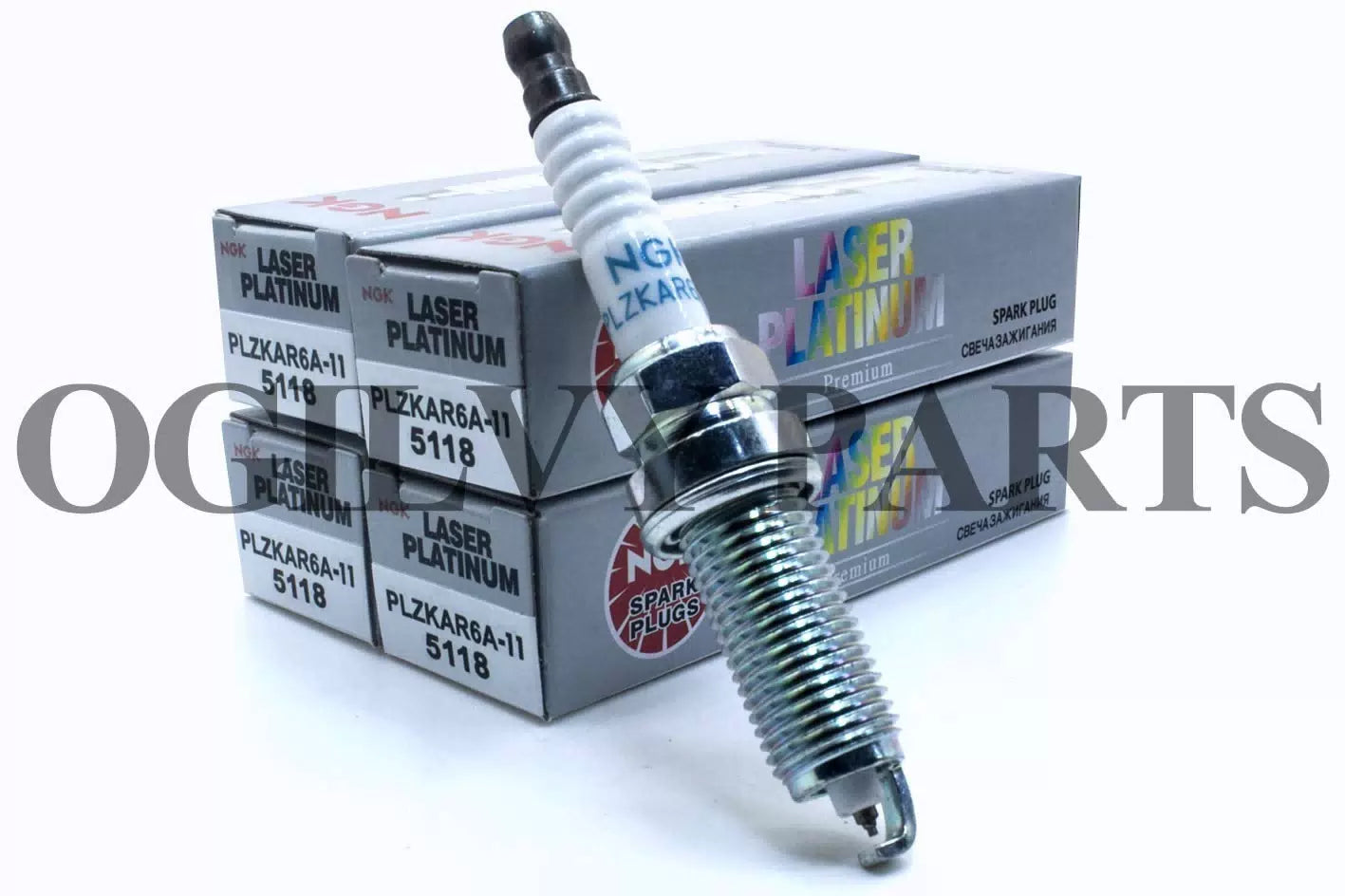 Spark Plug (4) NGK Laser Platinum 5118/ PLZKAR6A11 For Nissan Frontier Sentr [2]