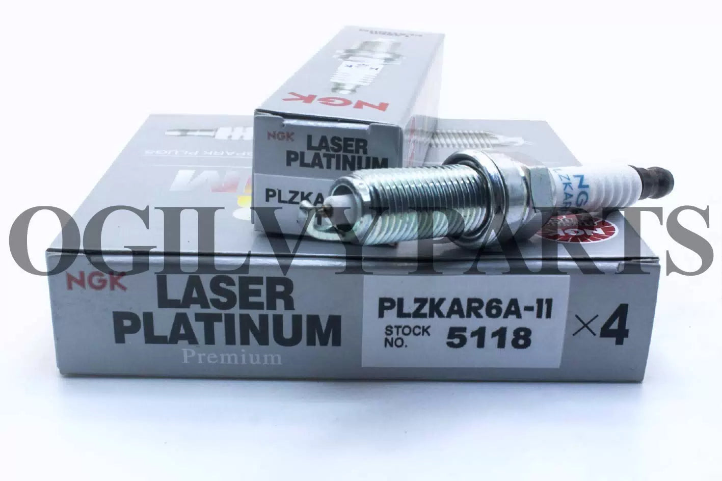Spark Plug (4) NGK Laser Platinum 5118/ PLZKAR6A11 For Nissan Frontier Sentr [3]