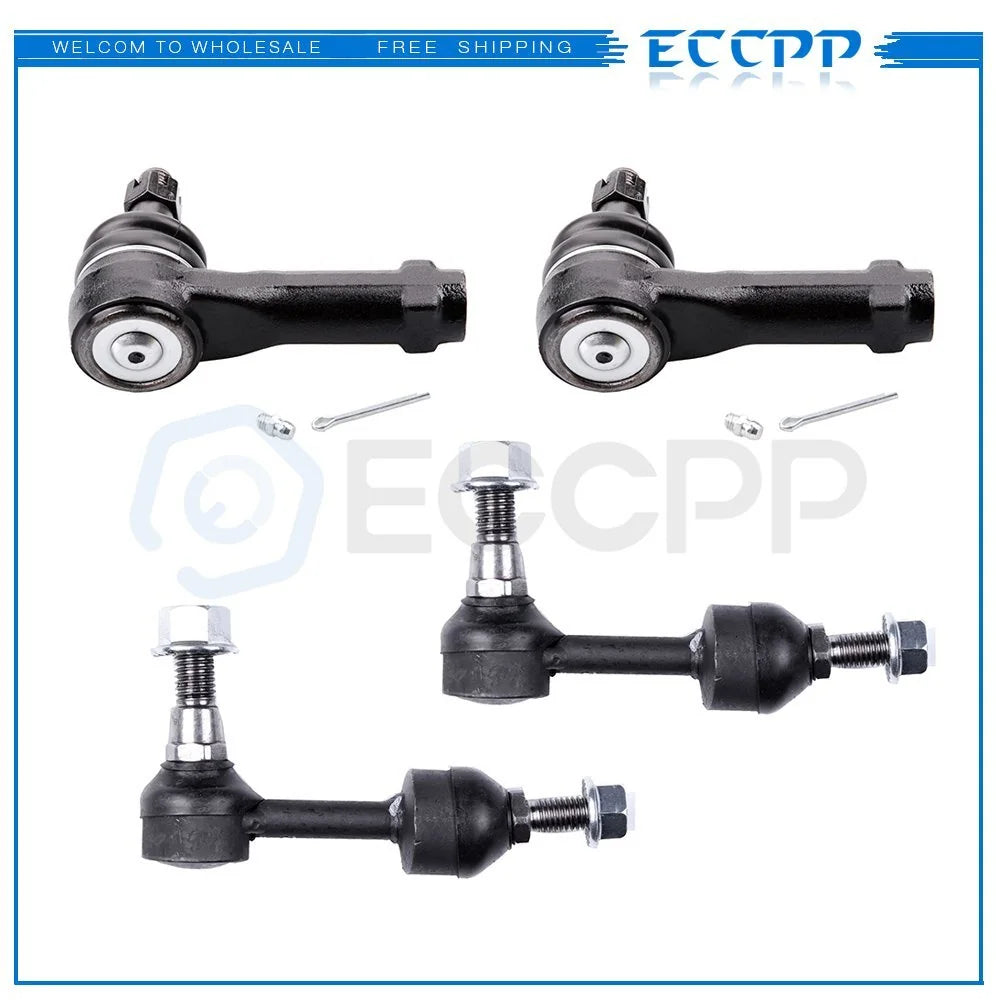 Steering 4PCS Outer Tie Rod Front Sway Bar Link Parts Fits 2004-2005 Ford F-150 KOEEP [1]
