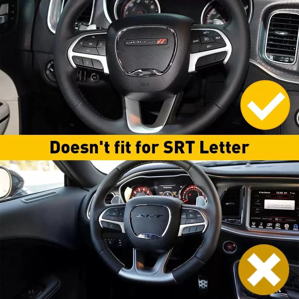 Steering Wheel Trim Cover For Dodge-Challenger Charger Durango 2015+ TX EOA 6B93BC-57 [3]