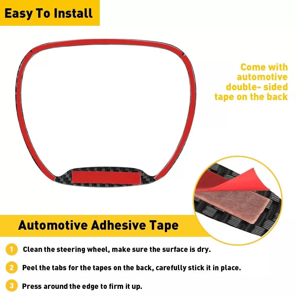 Steering Wheel Trim Cover For Dodge-Challenger Charger Durango 2015+ TX EOA 6B93BC-57 [9]