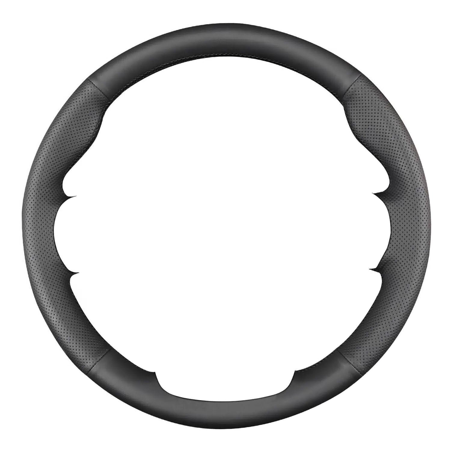 Steering Wheel Wrap For Toyota RAV4 1998-2003 Black Perforated Leather Cover [9]