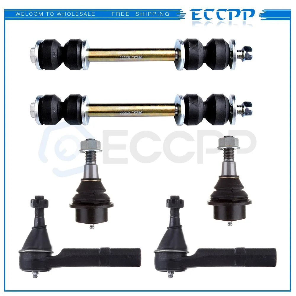 Suspension 6x Tie Rod End Ball Joint Sway Bar For 2007-2014 GMC Yukon XL 1500 KOEEP [1]
