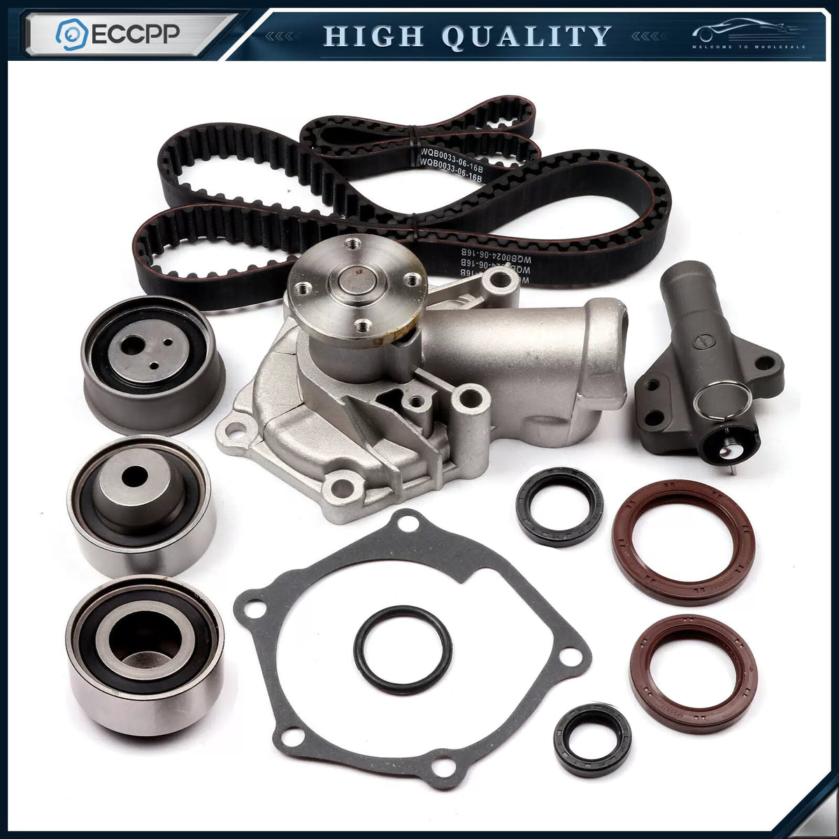 TIMING BELT WATER PUMP KIT FOR 04-07 MITSUBISHI ECLIPSE LANCER 2.4L SOHC 4G69 MITSUBISHI [1]