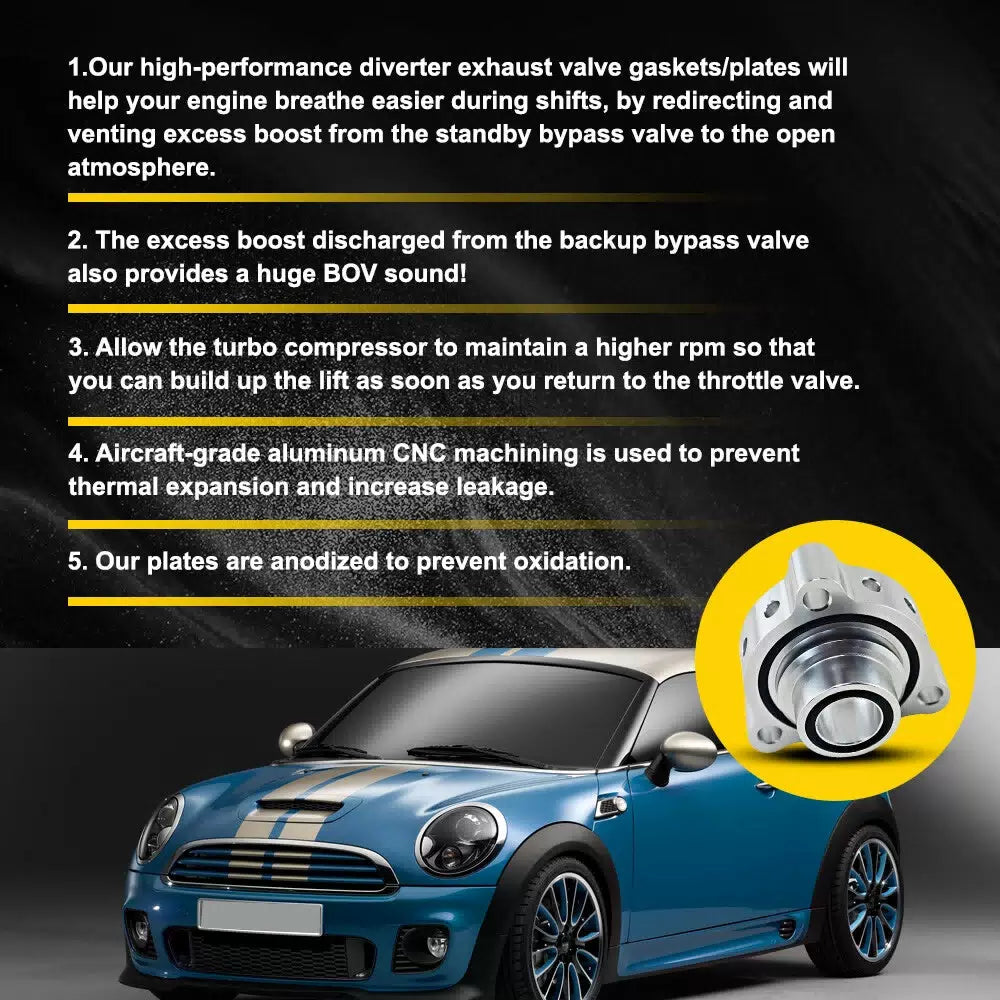 TURBO BLOW OFF VALVE BOV ADAPTER SPACER FOR 07-12 MINI COOPER S R56 R57 N14 EOA 6B93BC-57 [9]