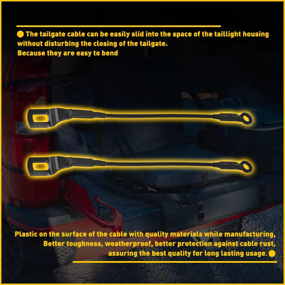 Tailgate Gate Tail Cables Pair Set of 2 for 95-04 Toyota Tacoma Pickup Truck 6B93BC-57 [3]