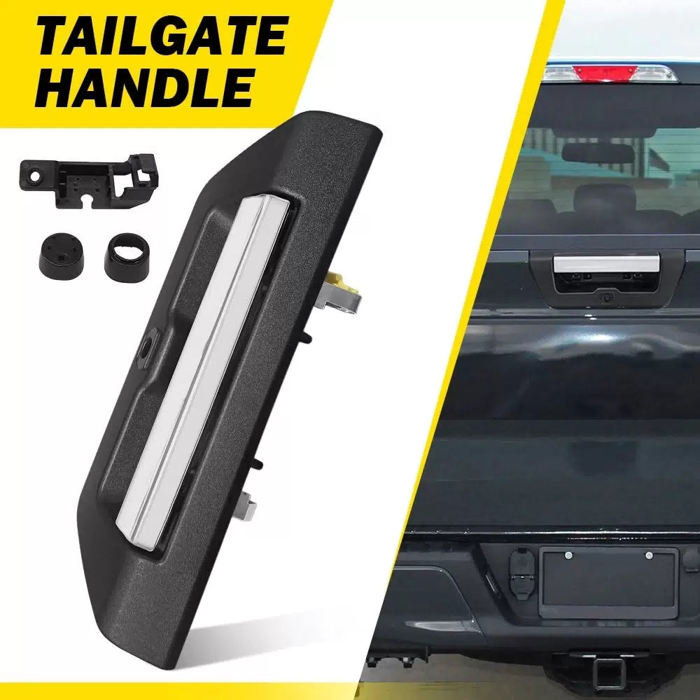 Tailgate Handle For 2015-2018 Ford F-150 Chrome Lever Textured W/ Camera Hole EA 6B93BC-57 [11]