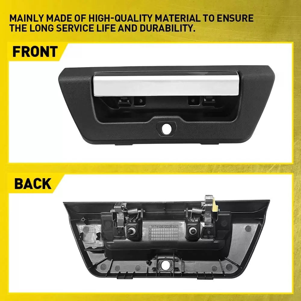 Tailgate Handle For 2015-2018 Ford F-150 Chrome Lever Textured W/ Camera Hole EA 6B93BC-57 [5]