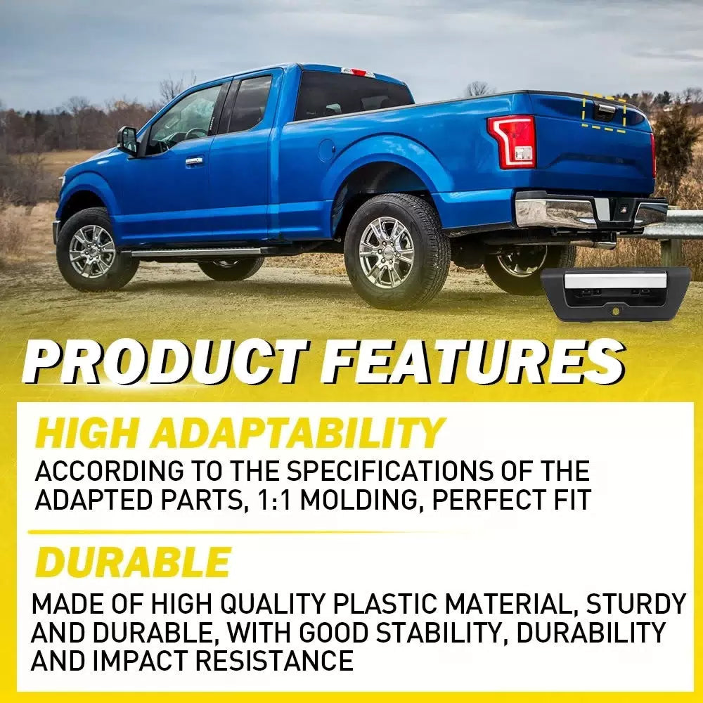 Tailgate Handle For 2015-2018 Ford F-150 Chrome Lever Textured W/ Camera Hole EA 6B93BC-57 [9]