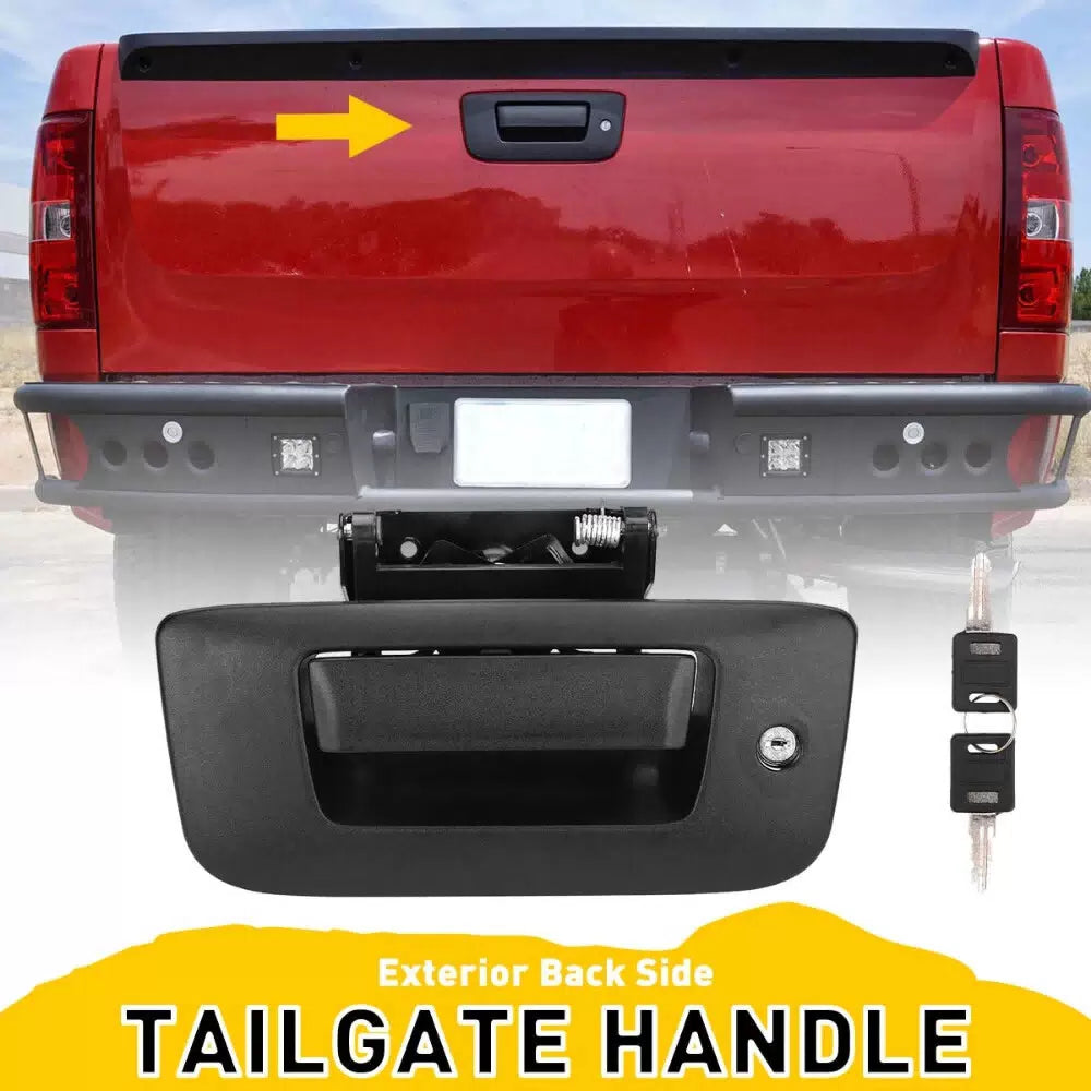 Tailgate Handle Latch w/Lock & Bezel For 2007-2014 Chevy Silverado GMC Sierra 6B93BC-57 [1]