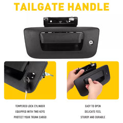 Tailgate Handle Latch w/Lock & Bezel For 2007-2014 Chevy Silverado GMC Sierra 6B93BC-57 [2]