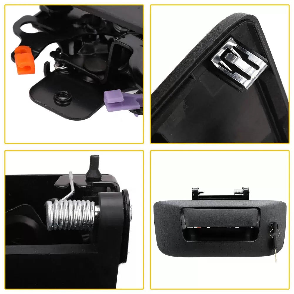 Tailgate Handle Latch w/Lock & Bezel For 2007-2014 Chevy Silverado GMC Sierra 6B93BC-57 [3]