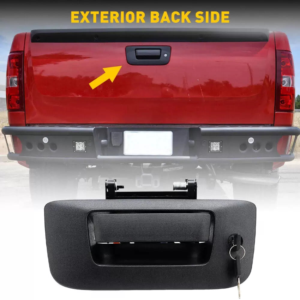 Tailgate Handle Latch w/Lock & Bezel For 2007-2014 Chevy Silverado GMC Sierra 6B93BC-57 [5]