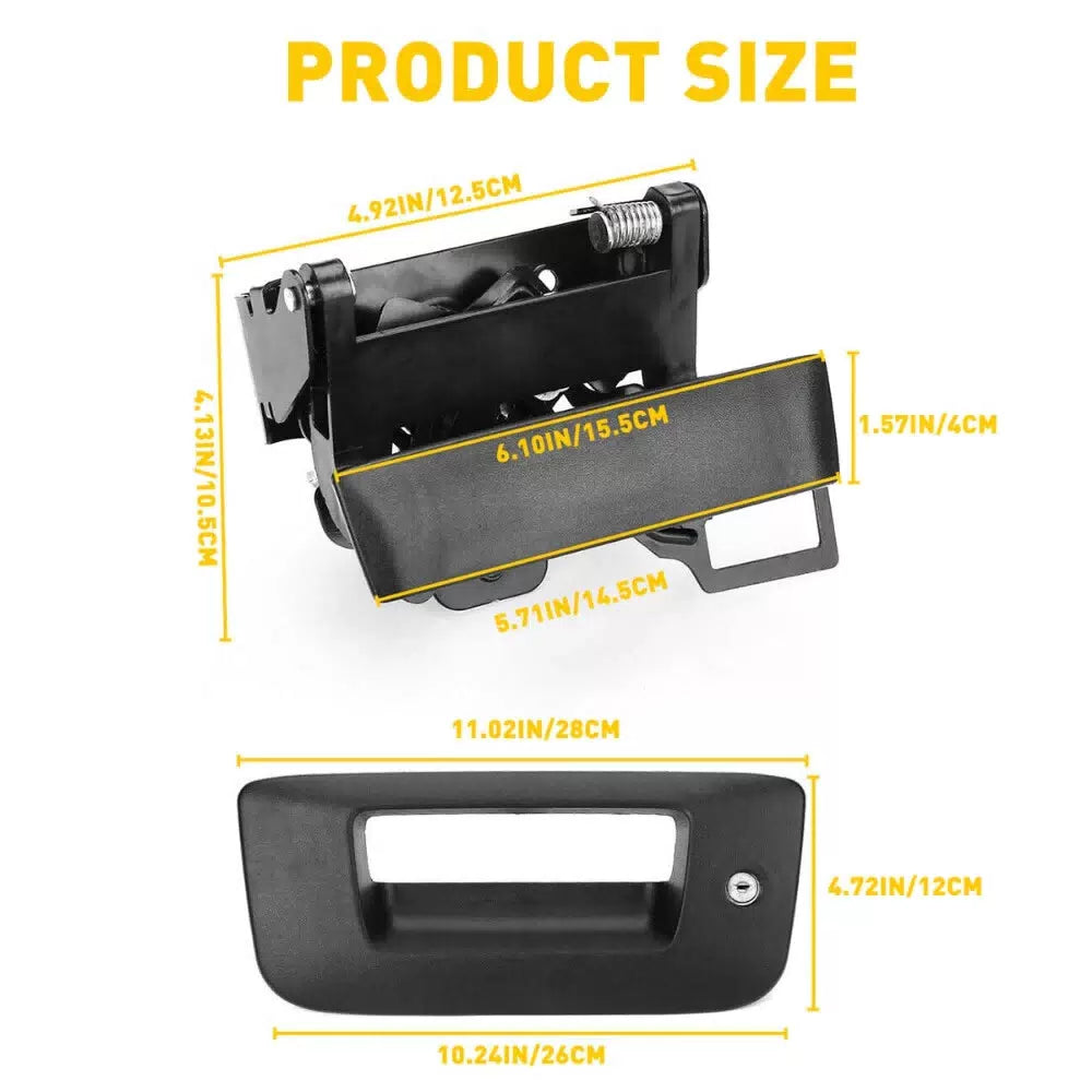 Tailgate Handle Latch w/Lock & Bezel For 2007-2014 Chevy Silverado GMC Sierra 6B93BC-57 [8]
